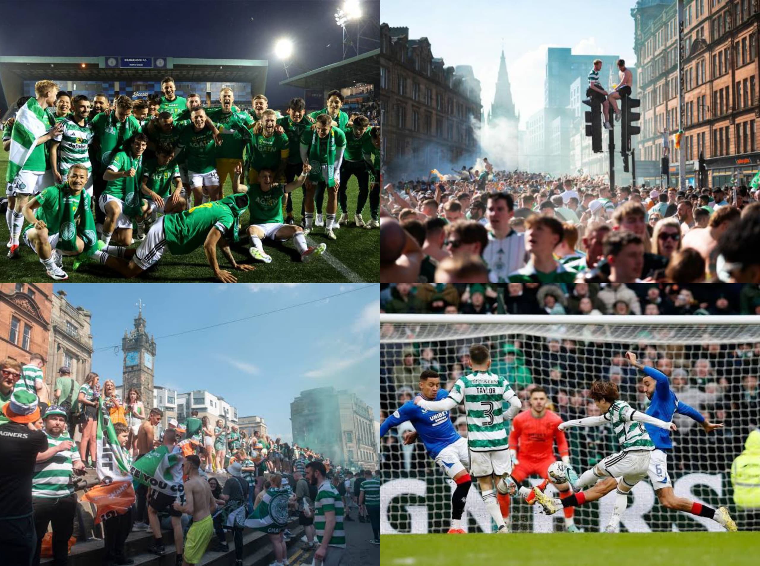 Celtic Fans and Glasgow Tourists Defiantly Embrace Chaotic Title Victory Celebrations Amidst Controversial ‘Disorder’ Criticism, Stirring a Storm of Unrest and Outrage!