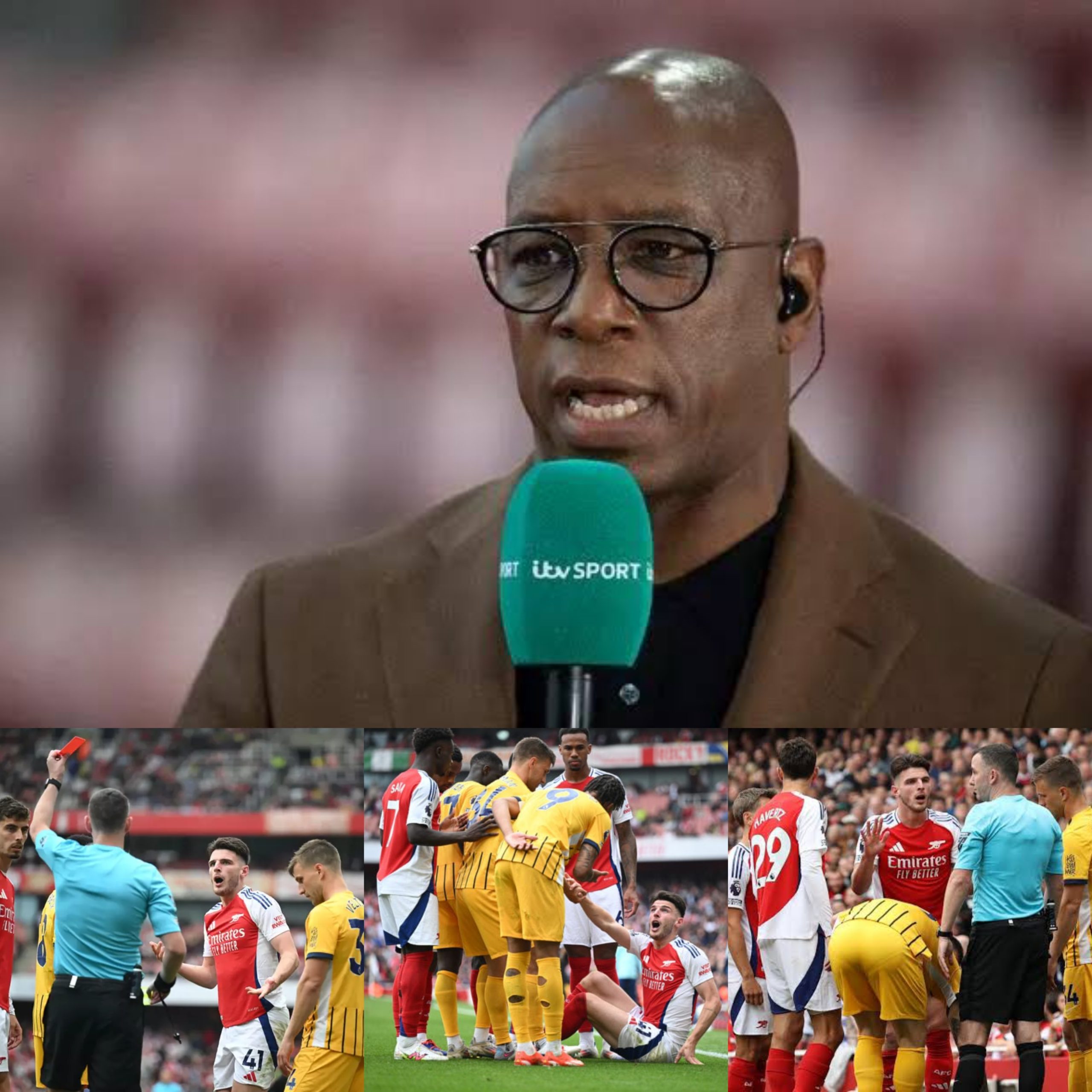 Ian Wright lashes out in fury at Arsenal player’s lackadaisical attitude after Declan Rice’s red card: ‘Disgraceful display of laziness!’