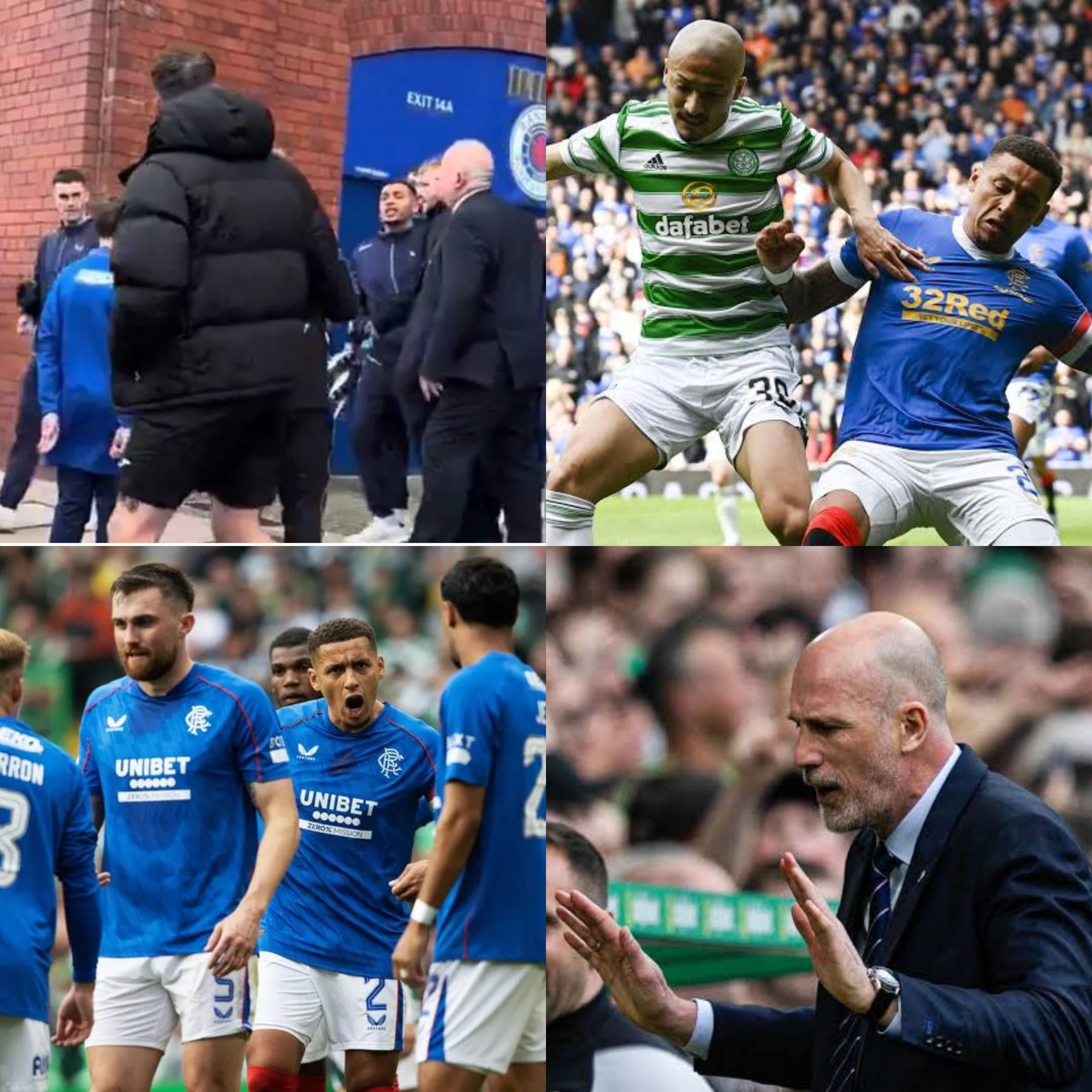 Savage Brawl Erupts at Ibrox Stadium as Rangers Captain Tavernier Engages in Fistfight with Provocative Fan, Forced to Be Dragged Out by Security Amid Chaos